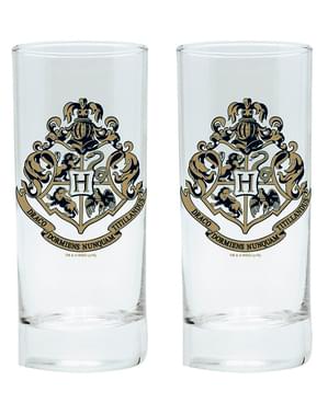 2 Hogwarts Crest Glasses - Harry Potter