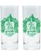 2 Slytherin Crest Glasses - Harry Potter