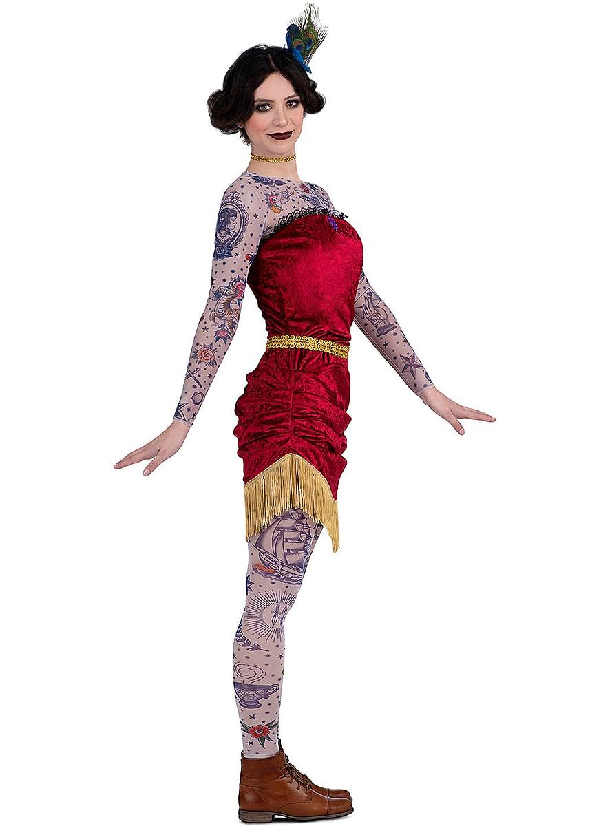 Tatovert Sirkus Dame Kostyme 