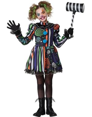 Evil Clown Costume for Girls