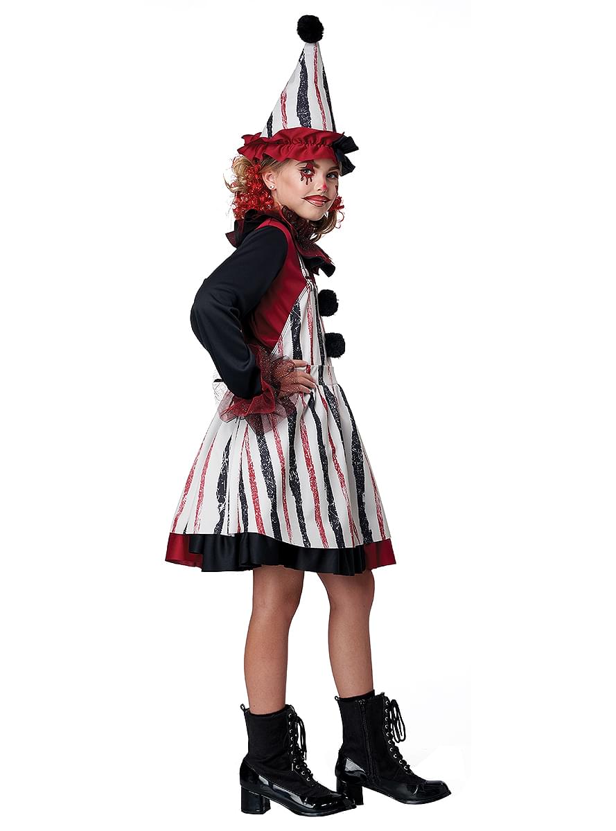 Verzauberter Clown Kostüm für Mädchen