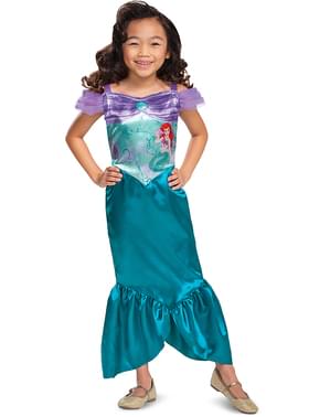 Pequena sereia princesa vestido para meninas, fantasia para o