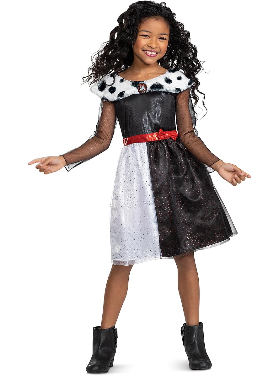 Disfraz de Cruella de Vil para niña - 101 Dálmatas