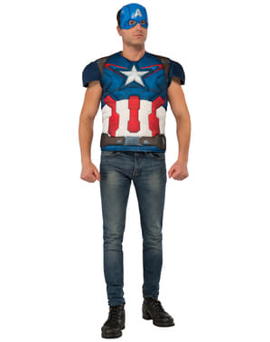 Kit disfraz Capitán América para hombre