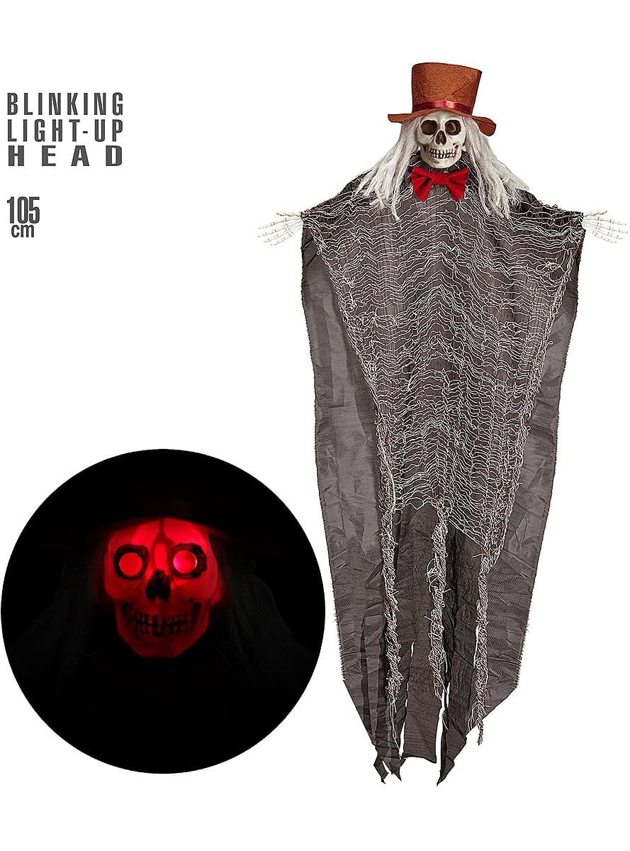 Svítící závěsný kostlivec 105 cm