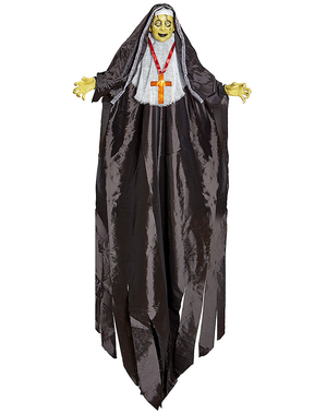Hängande Figur nunna med LED ljus 137 cm