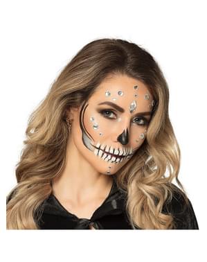 Skeleton Make-up Kit with Facial Gems