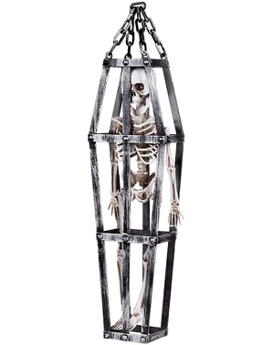 Figura de pendurar de esqueleto enjaulado