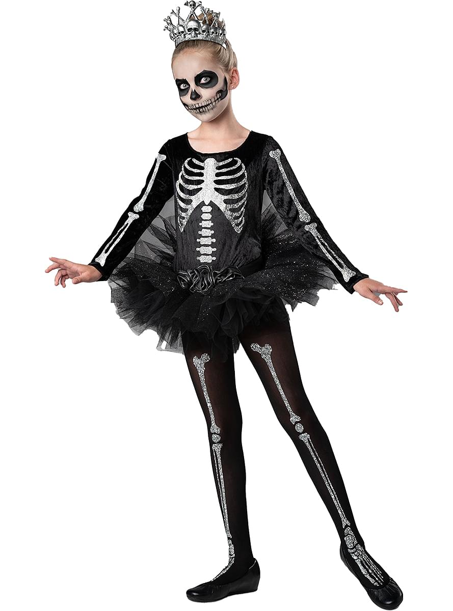 Maskeraddräkt Dansös-skelett för barn