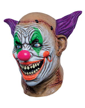 Neon Scary Clown Mask