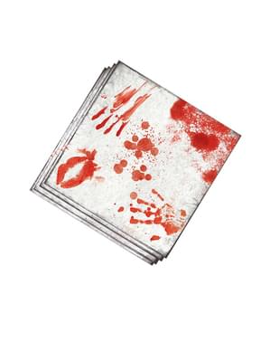 12 guardanapos de sangue (33 x 33 cm) - Halloween