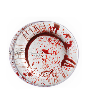 6 platos de sangre (23 cm) - Halloween
