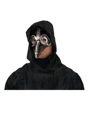 Pestdoktor Maske schwarz für Erwachsene