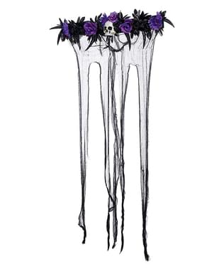 Flower and Skull Decorative Curtain