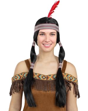 Indianer Perücke mit Zöpfen