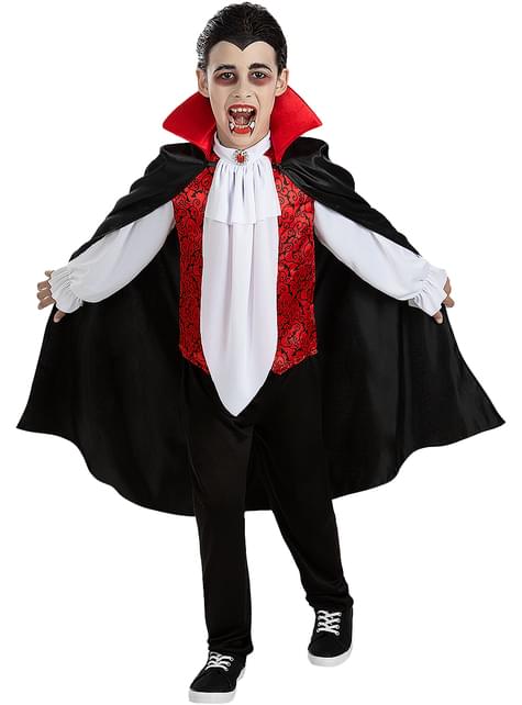 Costume Classico Vampiro Conte Dracula Per Bambino, Taglia Unica (fino A 12 Anni), Fun World