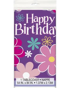 “Happy Birthday” Flower Table Cover