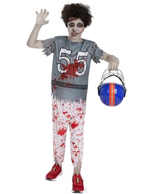 Zombie rugby player costume for kids