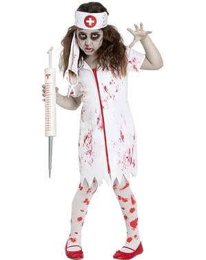 Costum de asistentă zombi pentru fete
