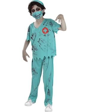 Maskeraddräkt läkare zombie för barn