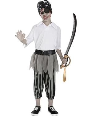 Disfraz de pirata zombie para niño