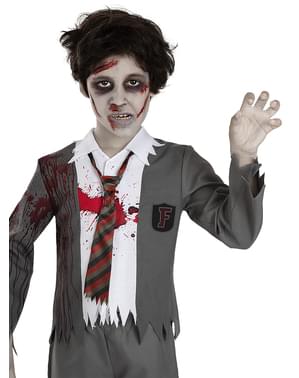 Disfraz de estudiante zombie para niño