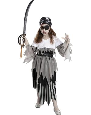 Zombie-Piraten Kostüm für Mädchen