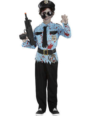 Costum de poliție zombi pentru copii