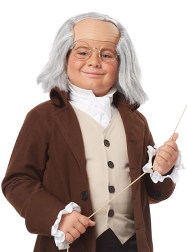 Boy s Benjamin Franklin Wig. Express delivery Funidelia