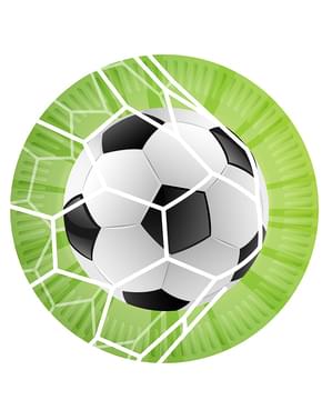 8 futbalových tanierov (23 cm)