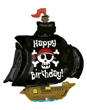 Balão de foil de barco pirata
