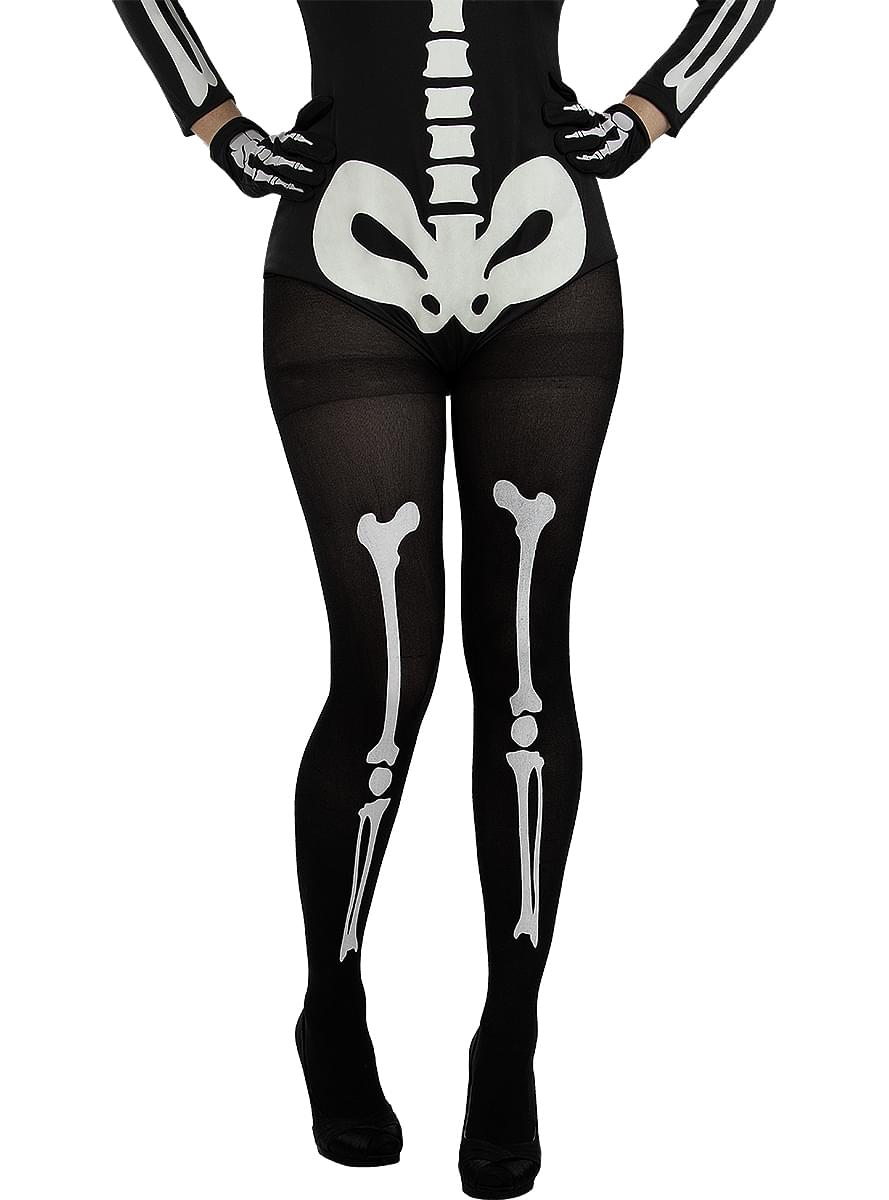Collants de esqueleto para mulher