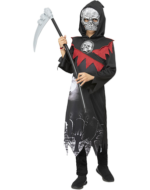 Deluxe Donker Grim Reaper kostuum voor jongens