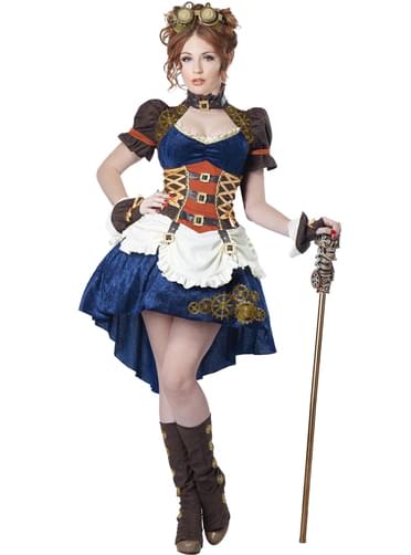 Disfraz de trotamundos steampunk para mujer