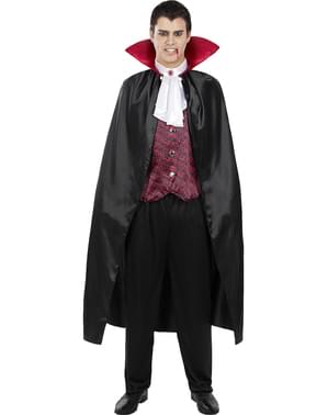 Fantasia Masculina Vampiro Real Black Festa Halloween Carnaval