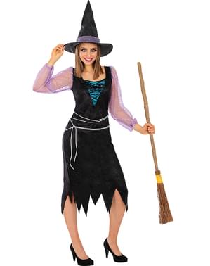 Fantasia Halloween Vestido Feminino Adulto Bruxa Maligna