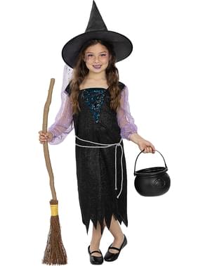 Costum clasic de vrăjitoare pentru fete