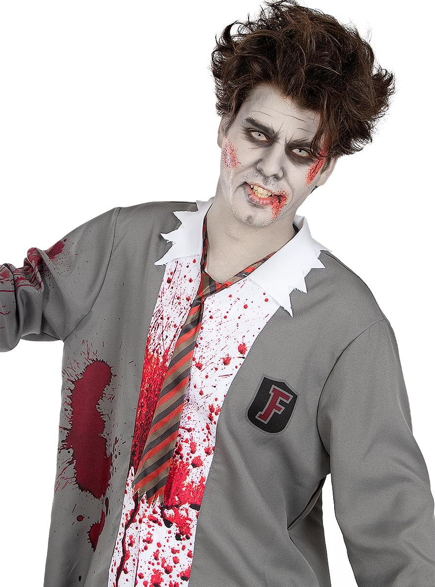 Vyrų zombių studento kostiumas