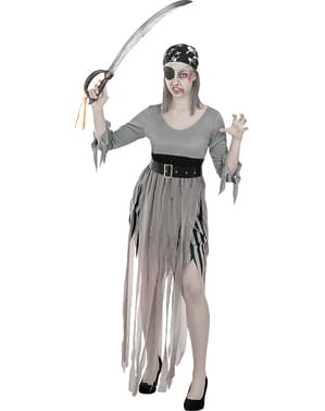 Zombie-Piratin Kostüm für Damen