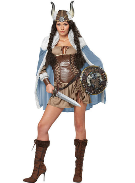 Disfraz de brava vikinga para mujer