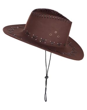 Pălărie maro de cowboy pentru adulți