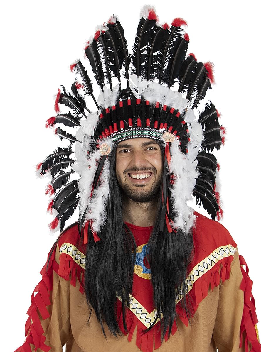 Deluxe intiaanien höyhenpäähine