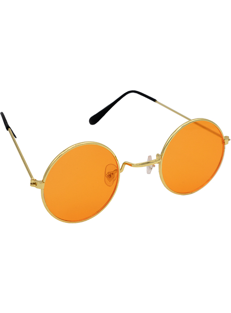 Pomarańczowe Okulary Hipis