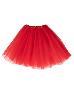 Dámska tylová sukňa tutu - červená