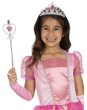 Couronne et baguette de princesse fille