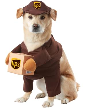 UPS bezorger kostuum voor honden
