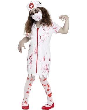 Collants zombie en sang fille