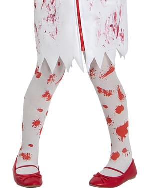 Blodige zombie strømpebukser til jenter
