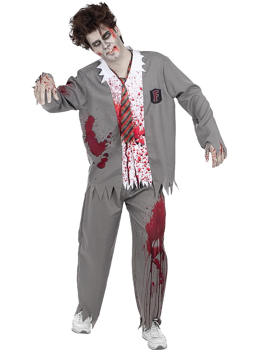 Plus size kostým zombie student pro muže