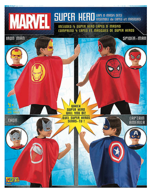 The Avengers ogrinjalni kit za otroke : Iron Man, Captain America, Thor, and Spider-Man